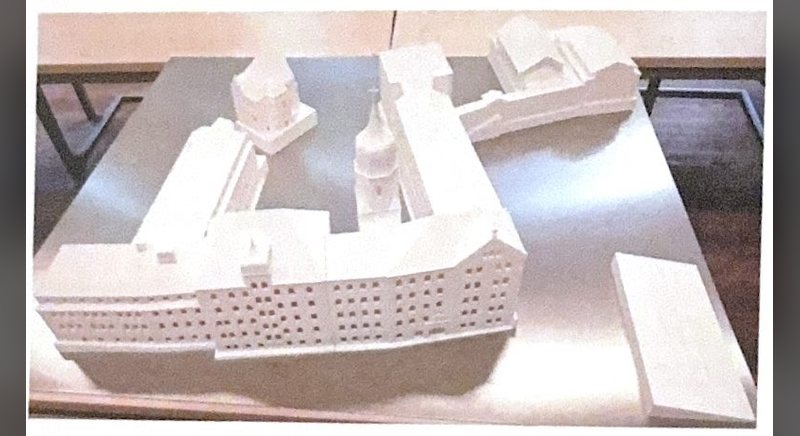 3D-gedrucktes Modell des Schulcampus Droyßig